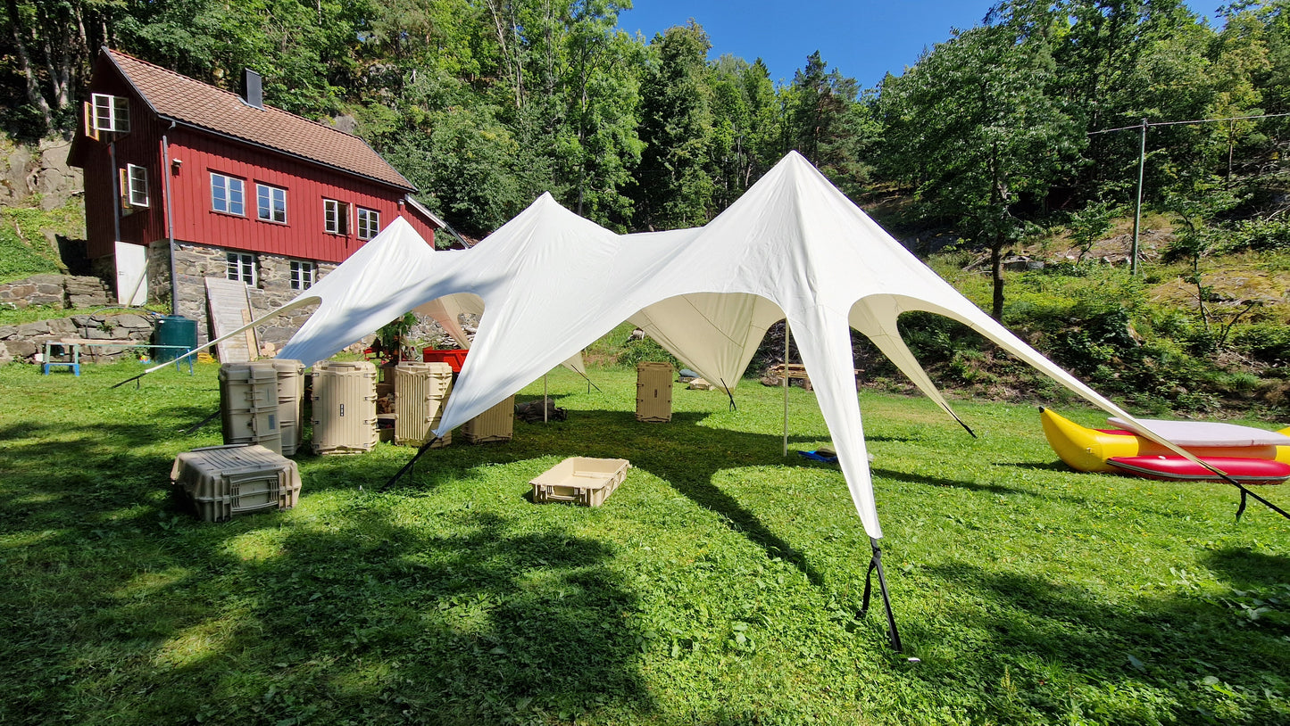 Stjerneformet partytelt