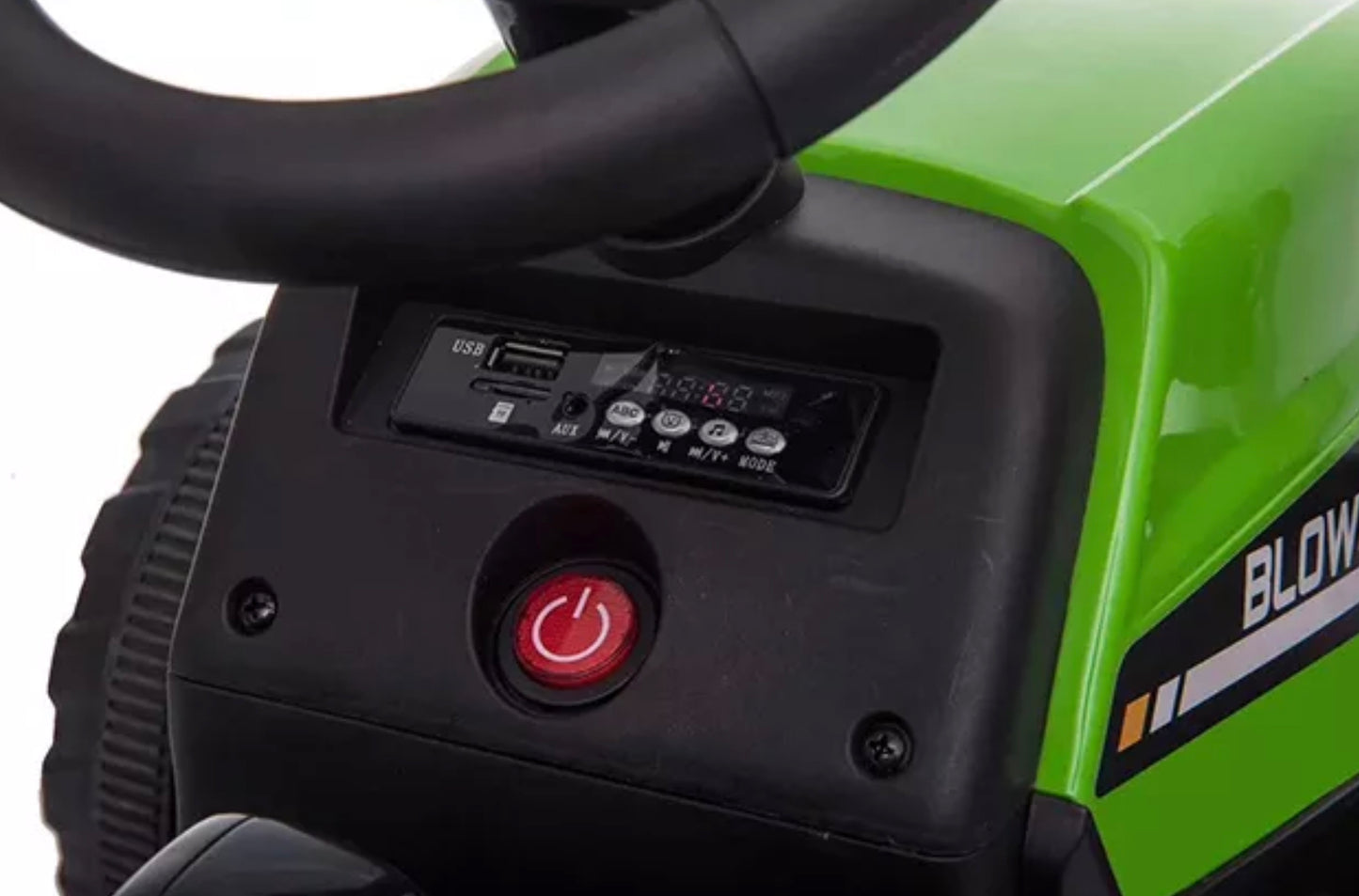 Elektrisk traktor med tilhenger
