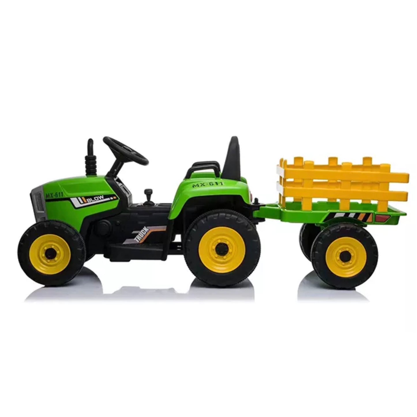 Elektrisk traktor med tilhenger